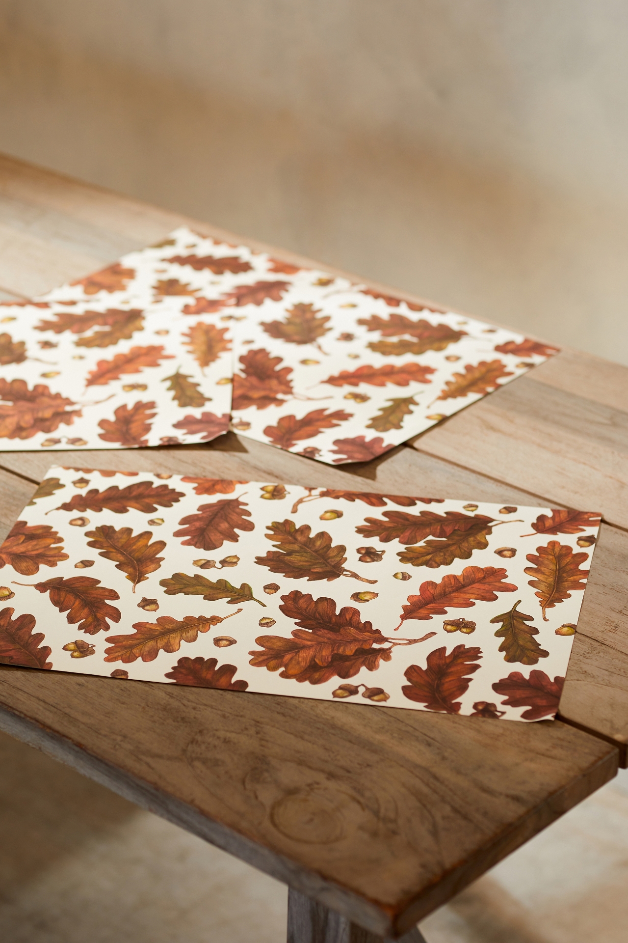 Autumn Leaves Paper Placemats, Set of 24