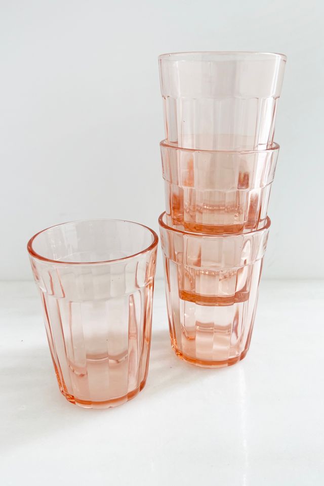 Old Flame Candle Co. Vintage Pink Depression Glasses + Entertainment Tray #1