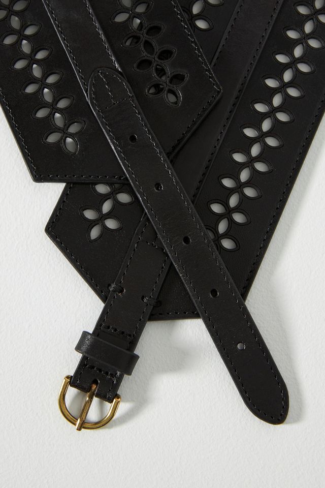 By Anthropologie Flower Cut-Out Belt