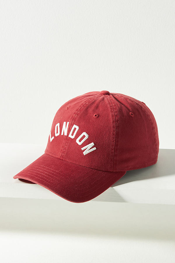 By Anthropologie The Wanderlust London Baseball Cap In Red