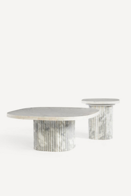 Anthropologie Kanta Marble Coffee Table In Beige