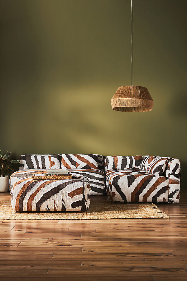 Anthropologie Woven Asa Kori Modular Armless Sofa In Assorted