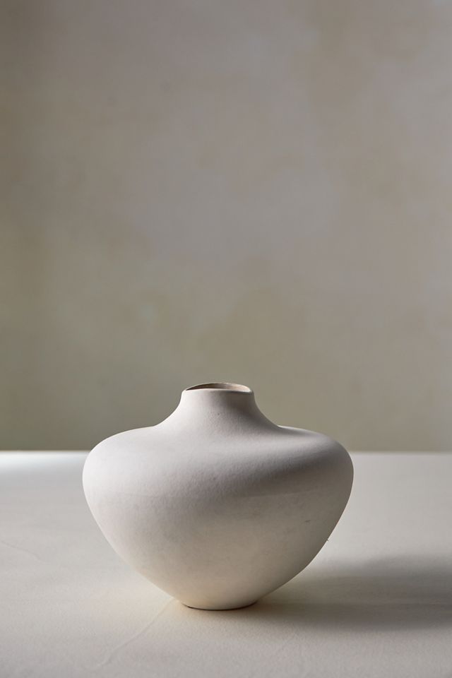 Organic Ceramic Vase, Short Neutral #2