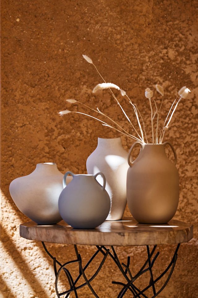 Organic Ceramic Vase, Short Neutral #1