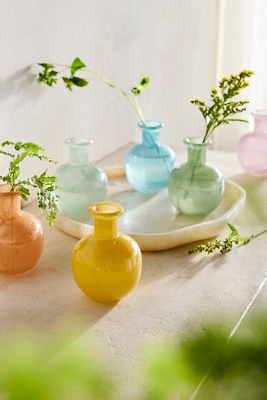 Terrain Colorful Glass Bud Vase In Multi