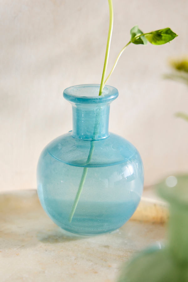 Terrain Colorful Glass Bud Vase In Blue