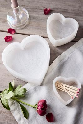 Heart Alabaster Decorative Bowl
