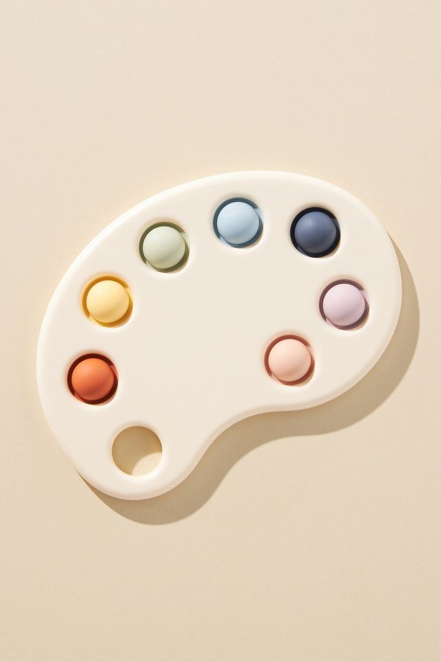 Mushie Silicone Paint Palette Baby Press Toy + Reviews