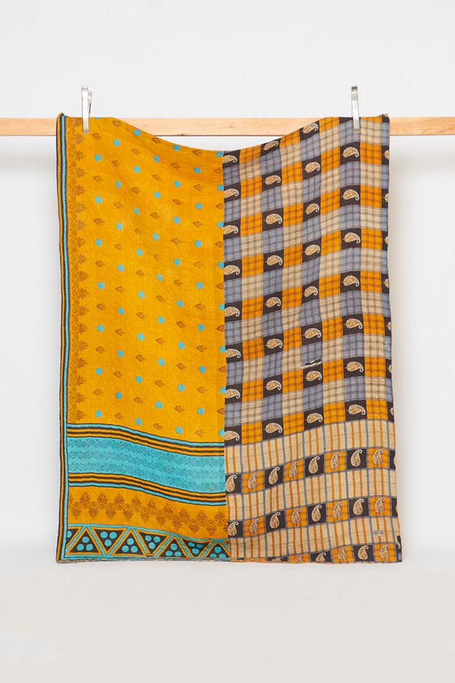 Anchal Twin Kantha Quilt No. T220315 AnthroLiving