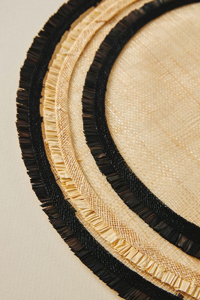 Joanna Buchanan Ruffled-Edge Straw Placemats, Set of 4 #2