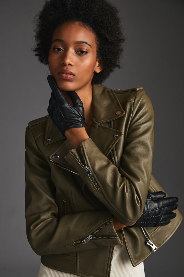 Faux Leather Gloves