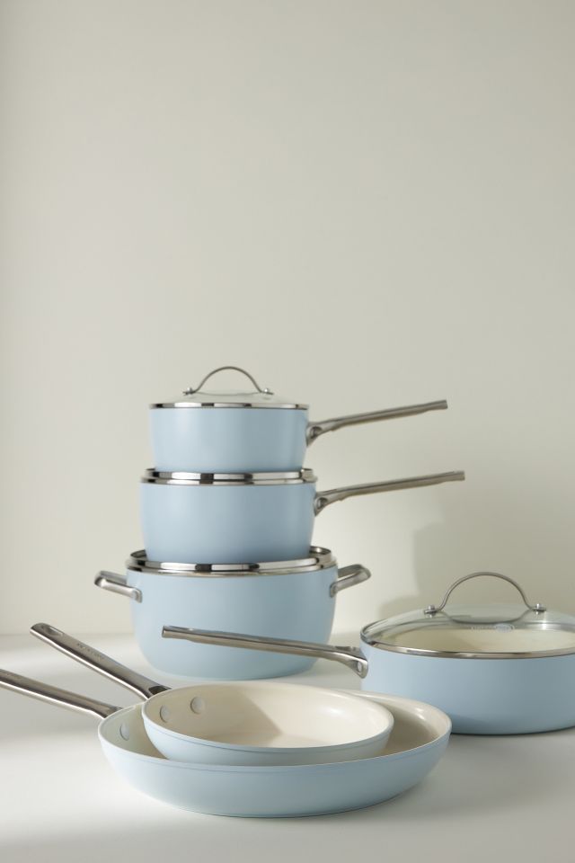 GreenPan Padova Ceramic 10-Piece Cookware Set, Light Blue