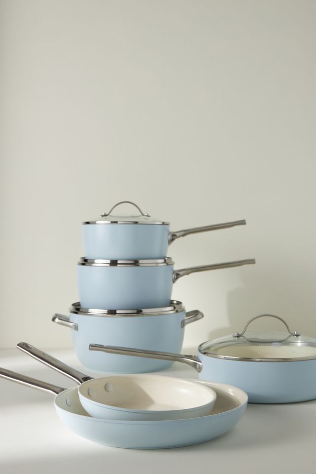 Padova Ceramic Nonstick 10-Piece Cookware Set | Light Blue