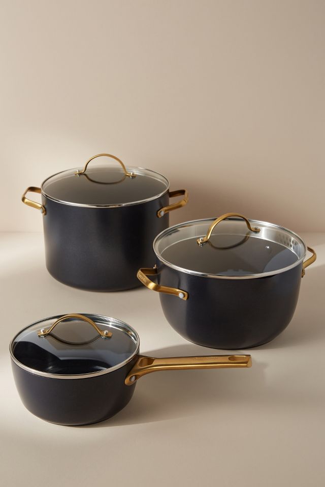 Reserve Ceramic Nonstick 10-Piece Cookware Set - Matte Black - The Fancy  Frog Boutique