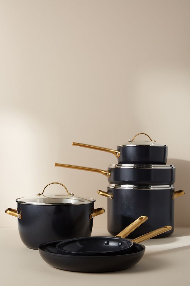 Black and Gold Nonstick Pots and Pans Set