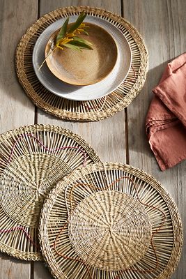 Terrain Color Weave Round Seagrass Placemat In Brown
