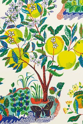 Schumacher Citrus Garden Wallpaper