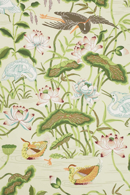 Schumacher Lotus Garden Wallpaper | Anthropologie