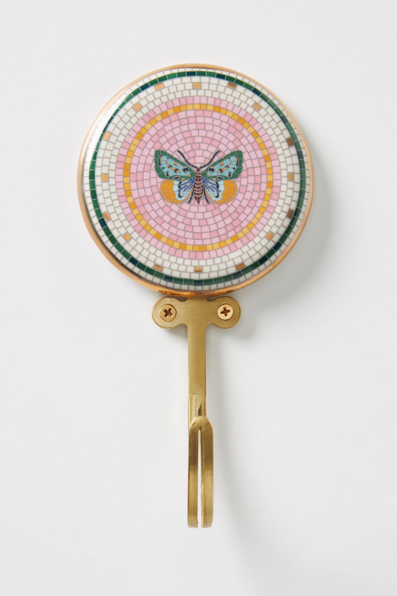 The Bistro Tile Stoneware Hook: Garden Edition - Butterfly, Standard, One Size