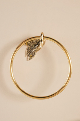 Anthropologie Swan Towel Ring In Brown