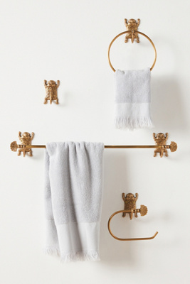 Anthropologie Tibetan Tiger Bath Hook In Brown