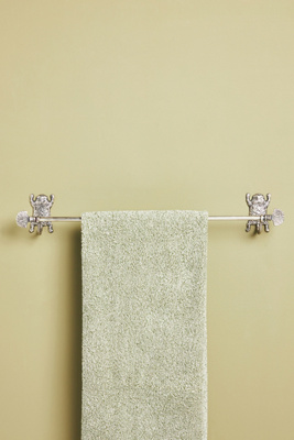 Anthropologie Tibetan Tiger Towel Bar In Silver