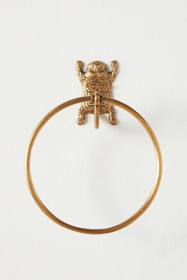 Anthropologie Tibetan Tiger Towel Ring In Brown