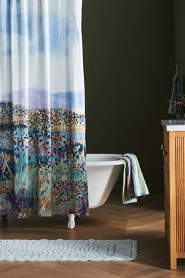 Rosa Organic Cotton Shower Curtain