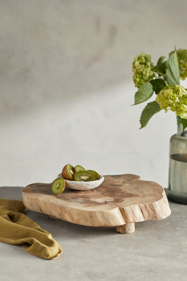 Footed Teak Root Serving Board | Terrain