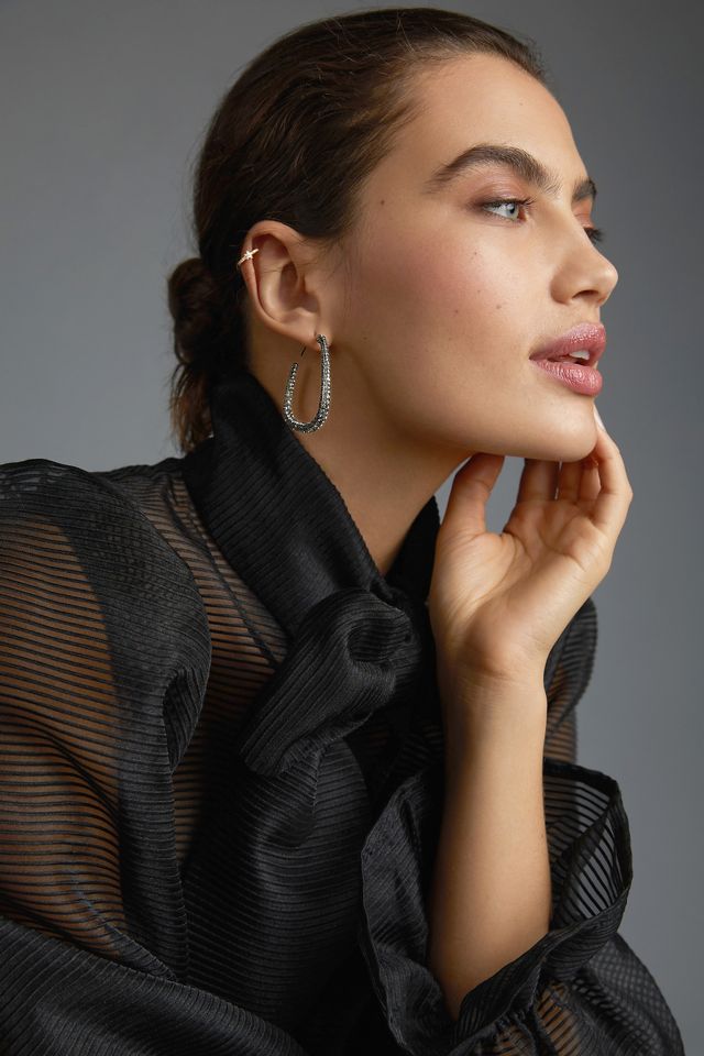 Pavé Hoop Earrings #1