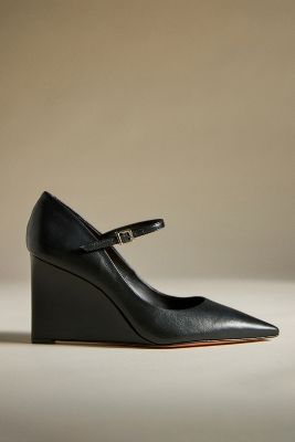 Vicenza Mary Jane Wedge Heels In Black | ModeSens