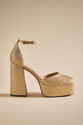 Silent D Tailah Mary Jane Heels In Gold