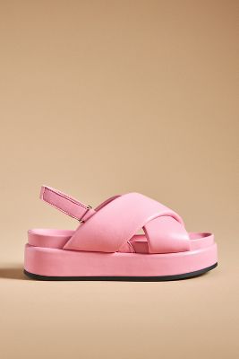 Silent D Pier Slingback Sandals In Pink