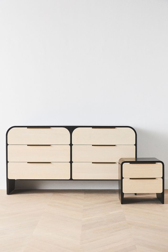 Sammi Nightstand - Modern Brass Hardware & Storage