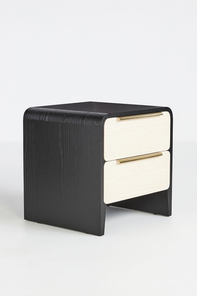 Sammi Nightstand - Modern Brass Hardware & Storage