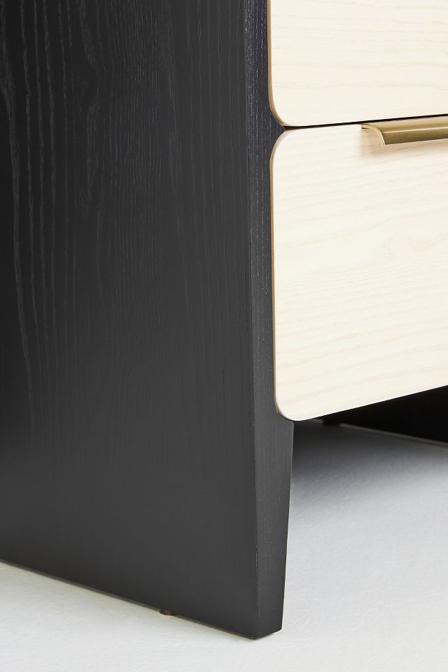 Sammi Nightstand - Modern Brass Hardware & Storage