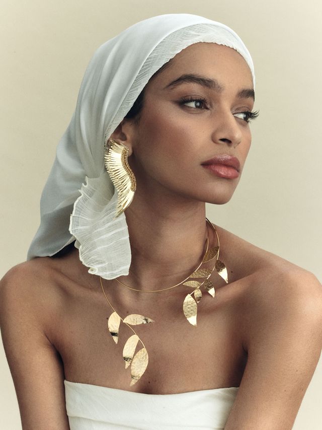 Gilded-Leaf Collar Necklace #2
