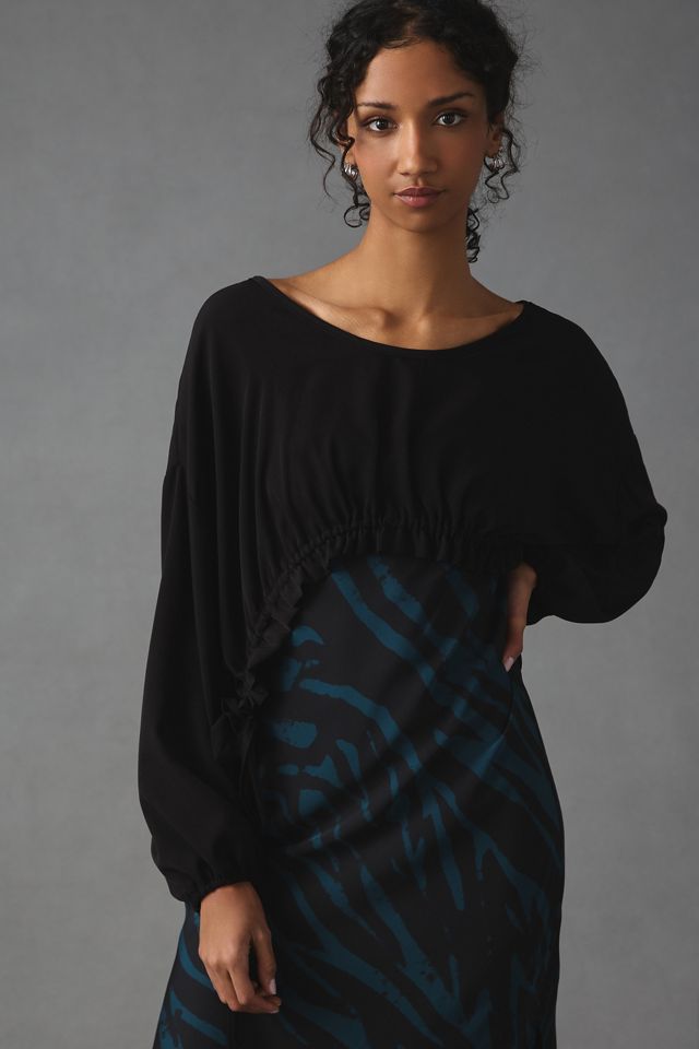 By Anthropologie Drawstring Crop Top #1