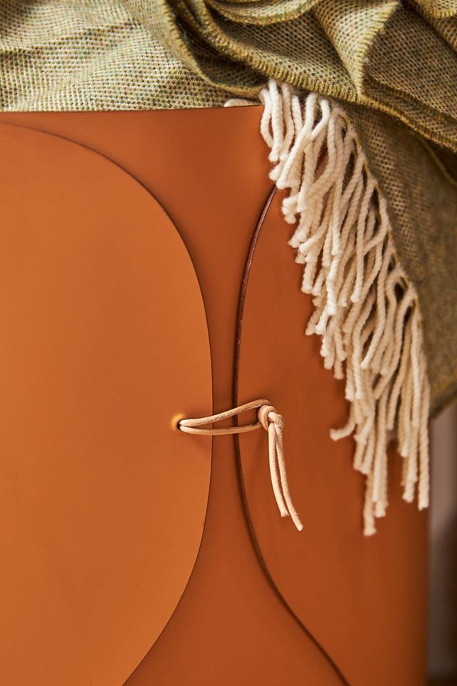 Folding Leather Basket, Cylinder #1