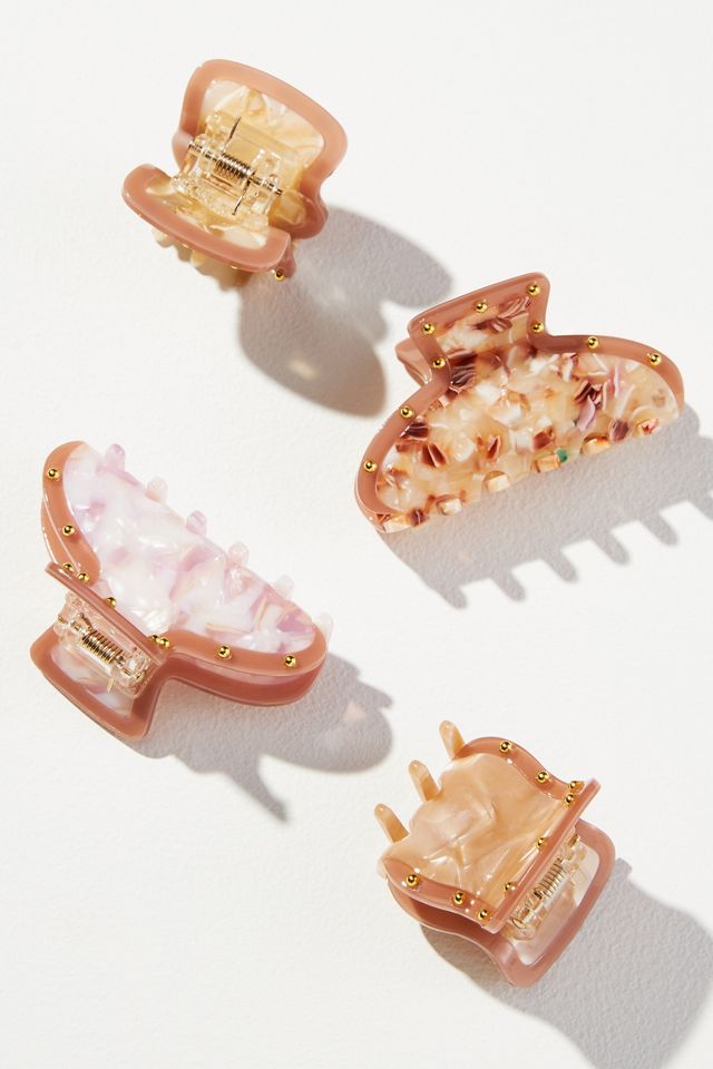 mini colorblock hair clips - Y2K makeup