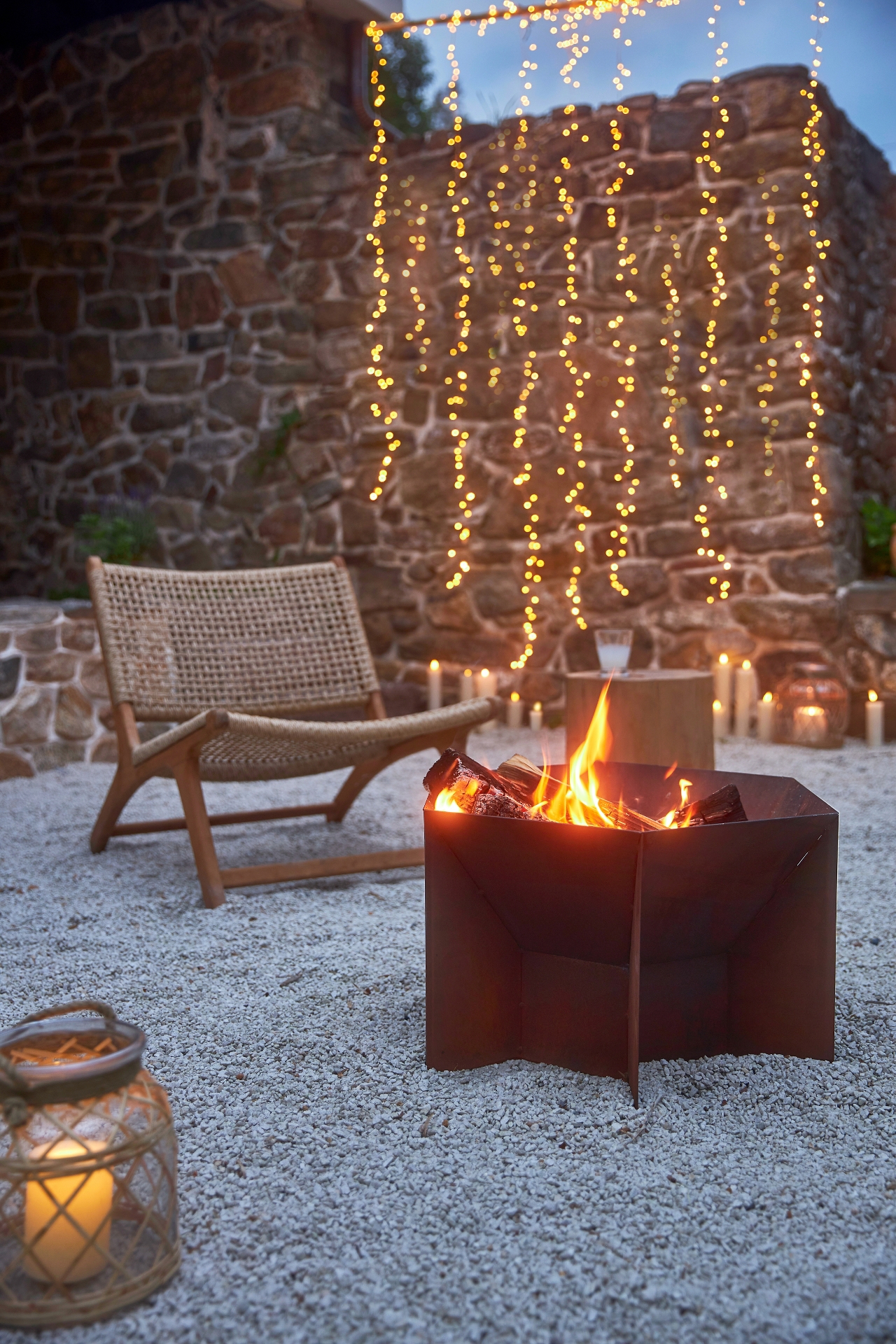 Hexagon Weathering Steel Fire Pit