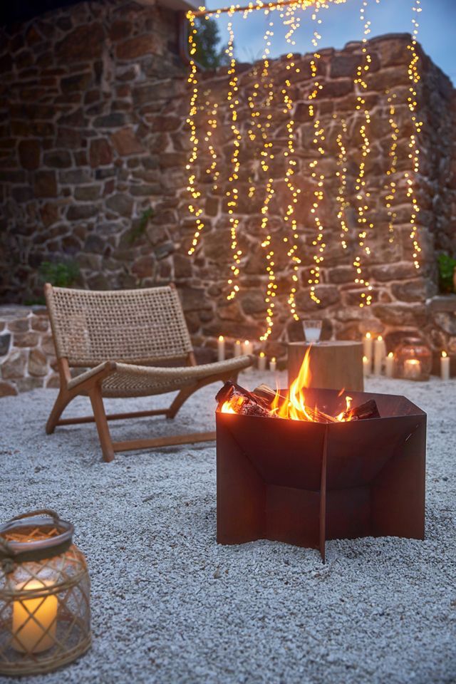Hexagon Weathering Steel Fire Pit #3