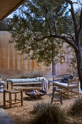 Weathering Steel Round Bowl Fire Pit - Thumbnail 4