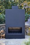 Weathering Steel Planed Outdoor Fireplace