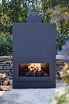 Weathering Steel Planed Outdoor Fireplace