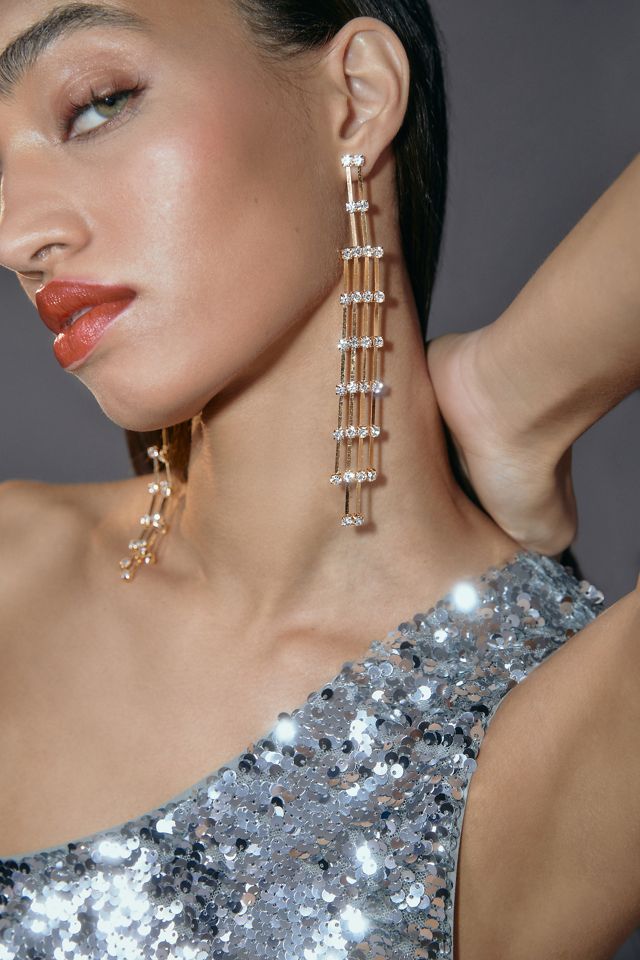 Ohrringe mit Strasssteinanhängern #2