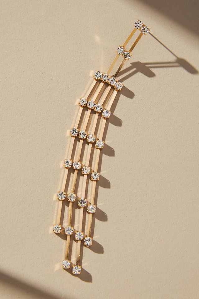 Ohrringe mit Strasssteinanhängern #1