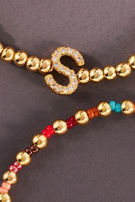 Set of Two Monogram Bracelets