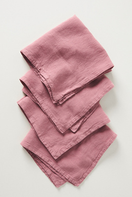 Anthropologie Set Of 4 Edison Linen Napkins