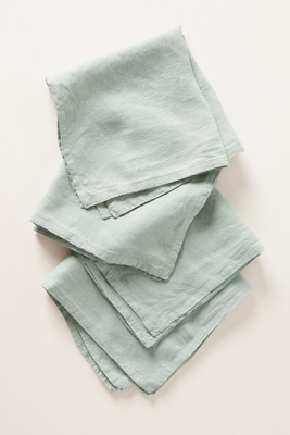 Anthropologie Edison Portuguese Linen Napkins, Set Of 4 By  In Mint Size Napkin